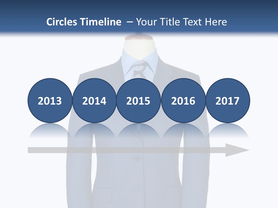 A Blue Suit And Tie On A Mannequin PowerPoint Template