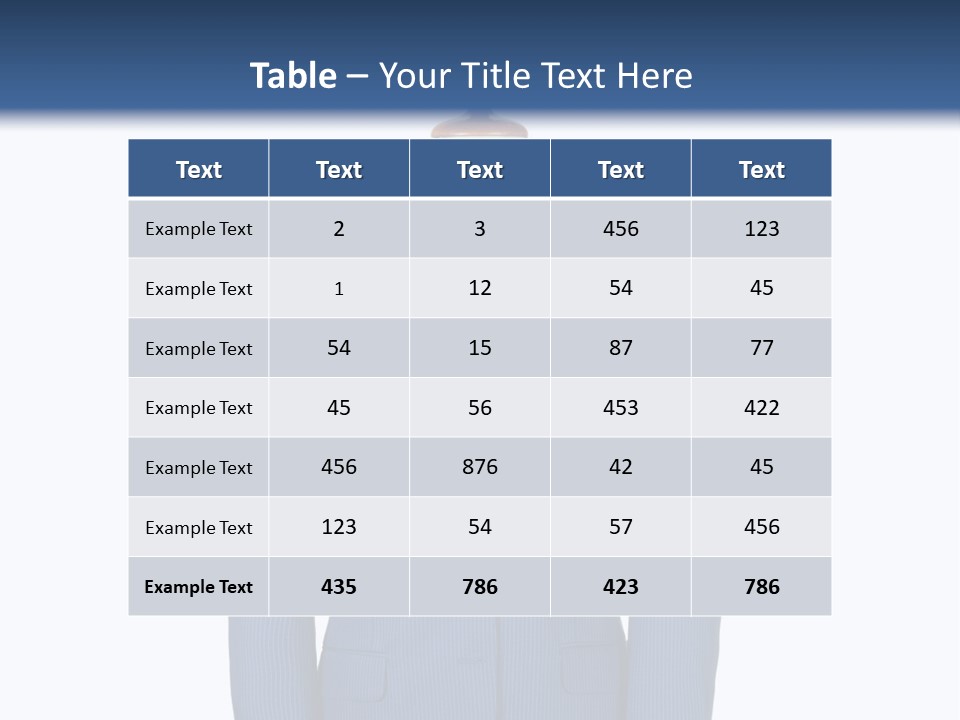 A Blue Suit And Tie On A Mannequin PowerPoint Template