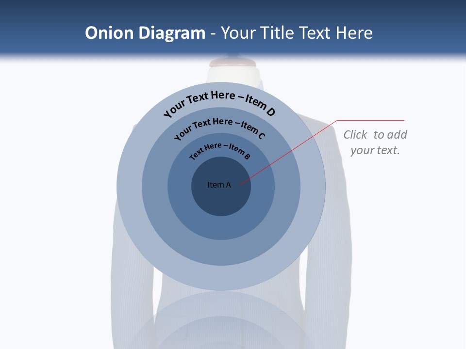 A Blue Suit And Tie On A Mannequin PowerPoint Template
