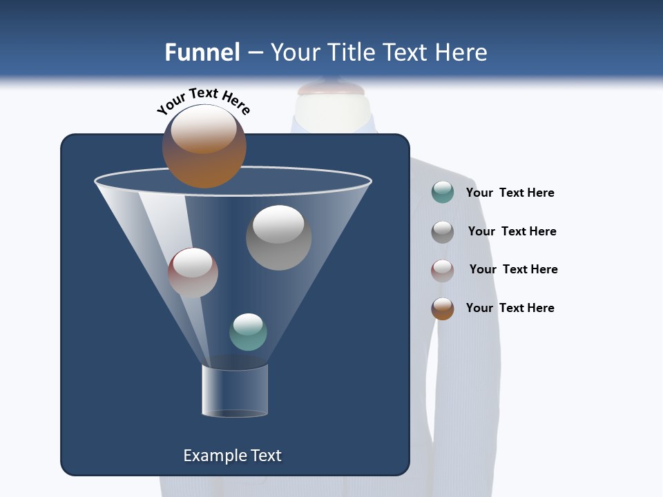 A Blue Suit And Tie On A Mannequin PowerPoint Template