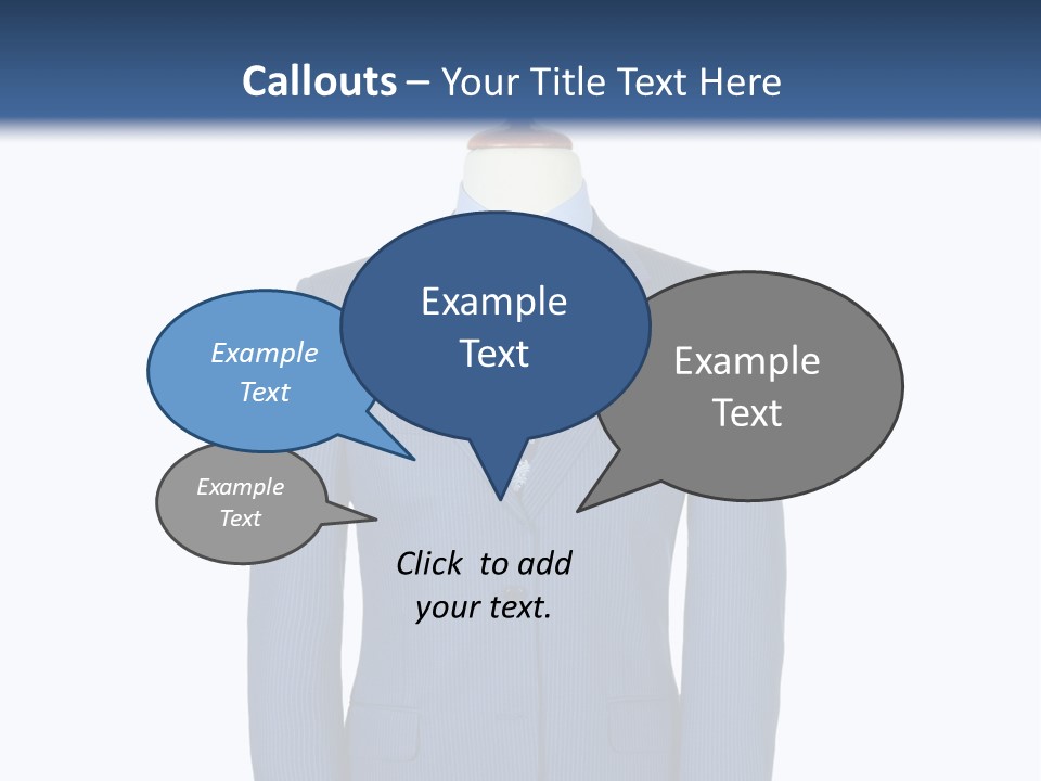 A Blue Suit And Tie On A Mannequin PowerPoint Template