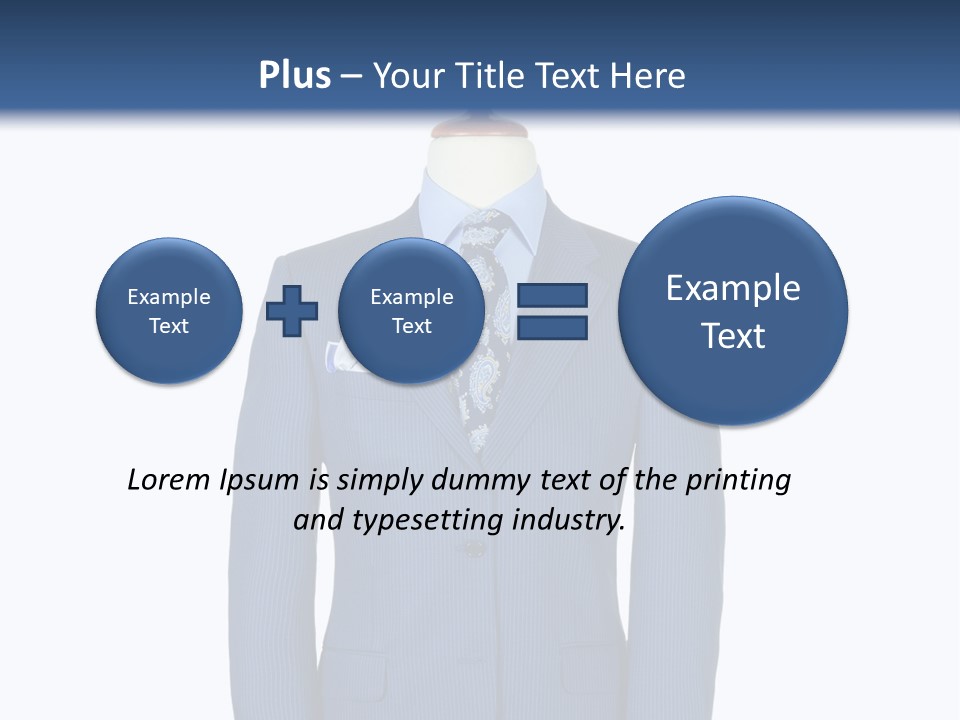 A Blue Suit And Tie On A Mannequin PowerPoint Template