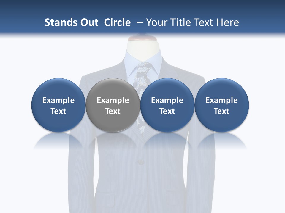 A Blue Suit And Tie On A Mannequin PowerPoint Template