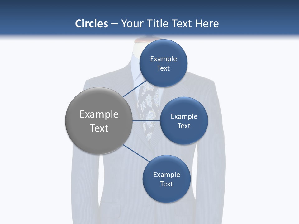 A Blue Suit And Tie On A Mannequin PowerPoint Template