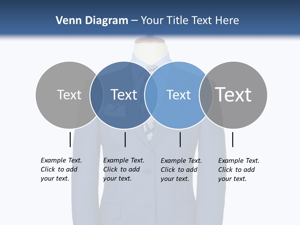 A Blue Suit And Tie On A Mannequin PowerPoint Template