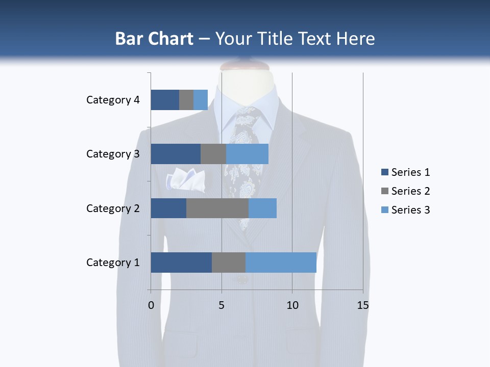 A Blue Suit And Tie On A Mannequin PowerPoint Template