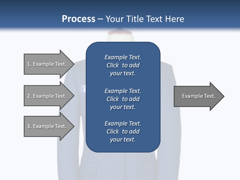 A Blue Suit And Tie On A Mannequin PowerPoint Template