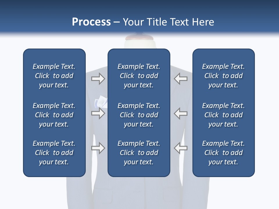 A Blue Suit And Tie On A Mannequin PowerPoint Template