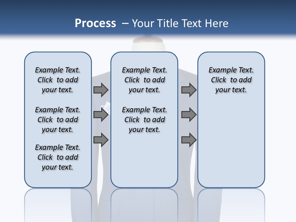 A Blue Suit And Tie On A Mannequin PowerPoint Template