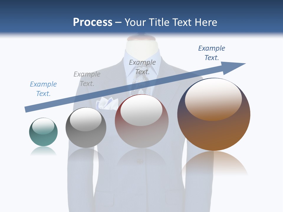 A Blue Suit And Tie On A Mannequin PowerPoint Template