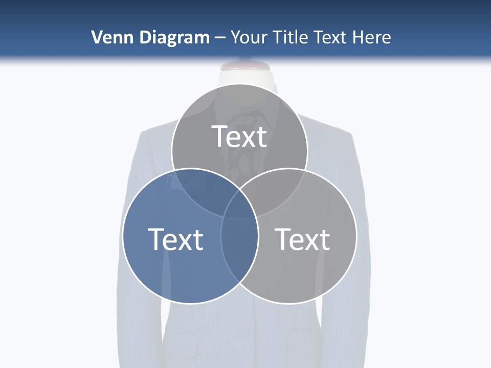 A Blue Suit And Tie On A Mannequin PowerPoint Template