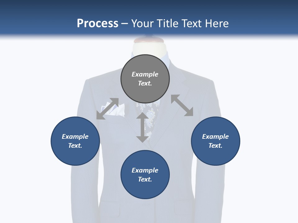 A Blue Suit And Tie On A Mannequin PowerPoint Template