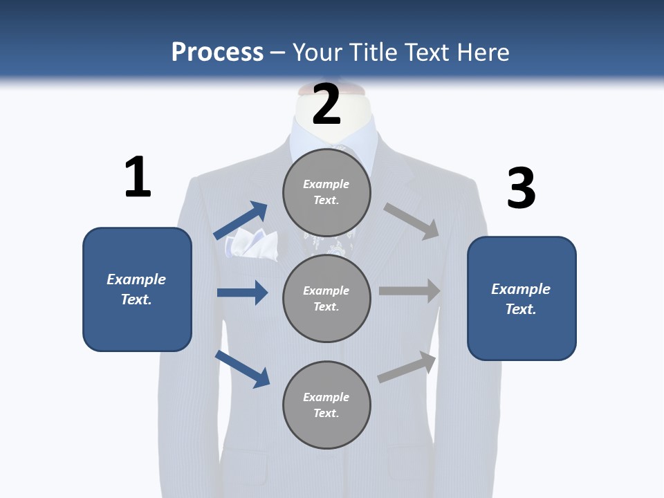 A Blue Suit And Tie On A Mannequin PowerPoint Template