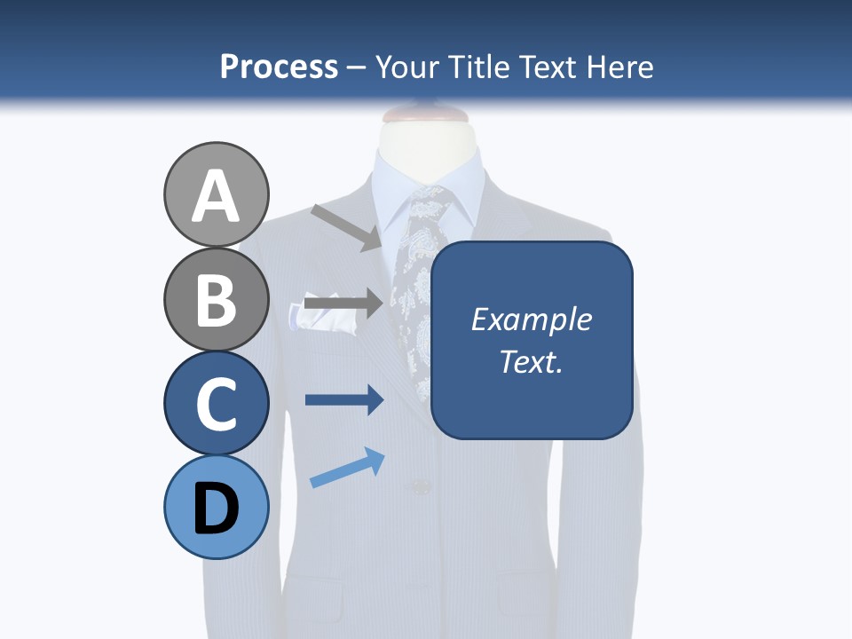 A Blue Suit And Tie On A Mannequin PowerPoint Template