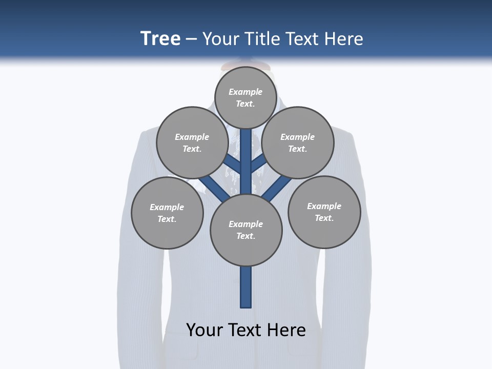 A Blue Suit And Tie On A Mannequin PowerPoint Template