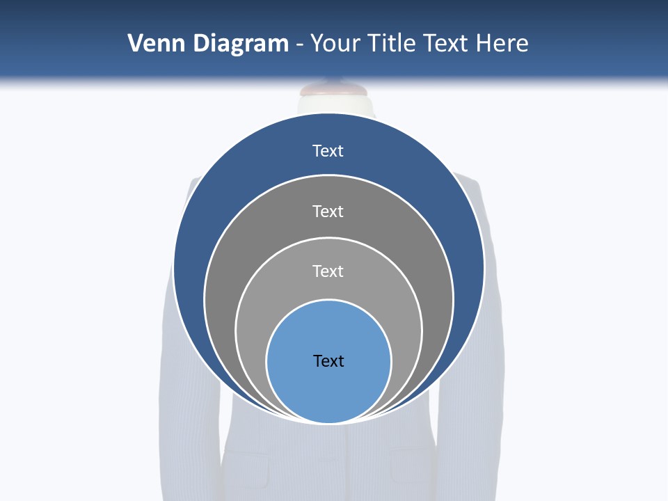A Blue Suit And Tie On A Mannequin PowerPoint Template