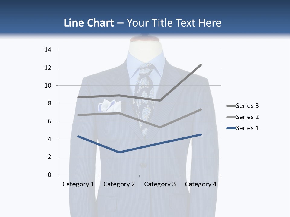 A Blue Suit And Tie On A Mannequin PowerPoint Template