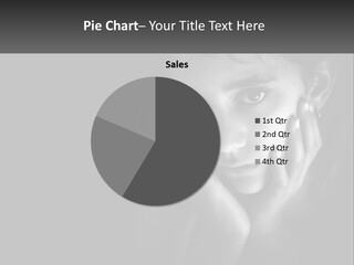 A Black And White Photo Of A Girl With Her Hands On Her Face PowerPoint Template