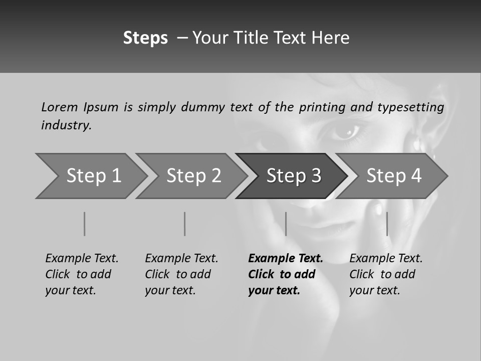 A Black And White Photo Of A Girl With Her Hands On Her Face PowerPoint Template