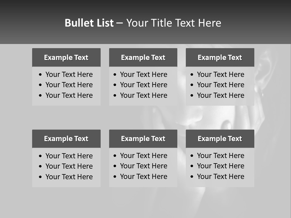 A Black And White Photo Of A Girl With Her Hands On Her Face PowerPoint Template