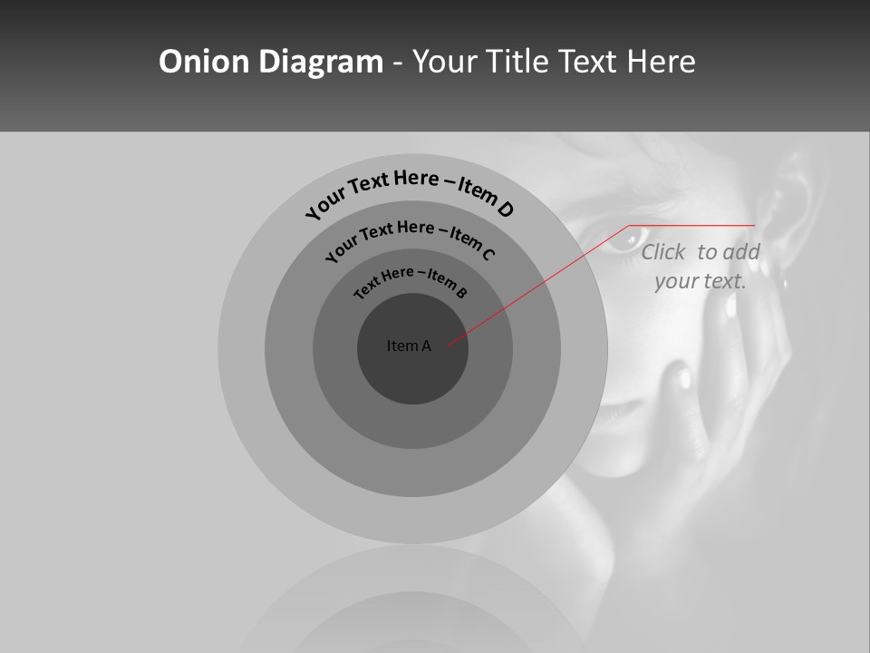 A Black And White Photo Of A Girl With Her Hands On Her Face PowerPoint Template