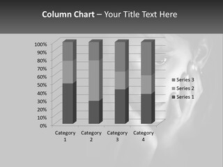 A Black And White Photo Of A Girl With Her Hands On Her Face PowerPoint Template