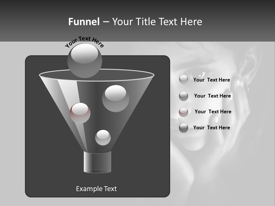 A Black And White Photo Of A Girl With Her Hands On Her Face PowerPoint Template