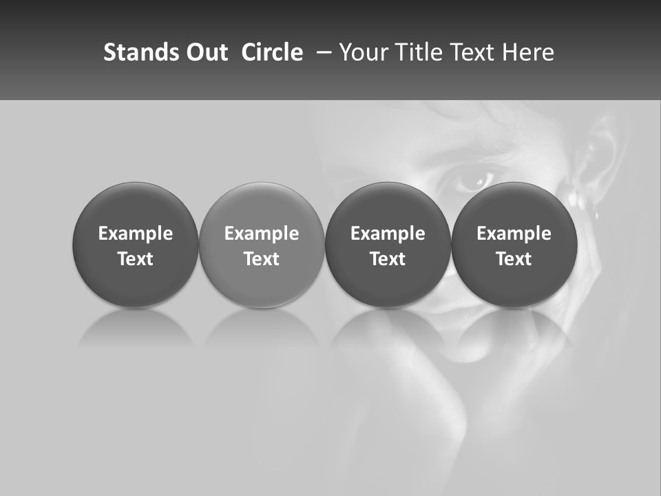 A Black And White Photo Of A Girl With Her Hands On Her Face PowerPoint Template