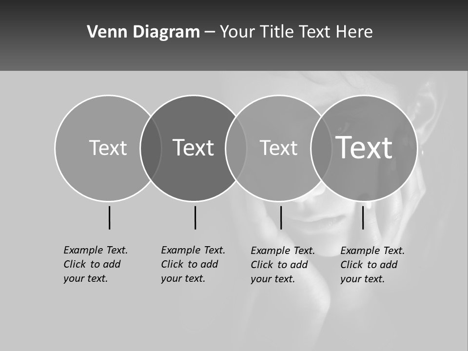 A Black And White Photo Of A Girl With Her Hands On Her Face PowerPoint Template