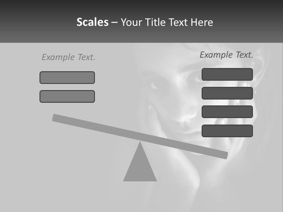 A Black And White Photo Of A Girl With Her Hands On Her Face PowerPoint Template
