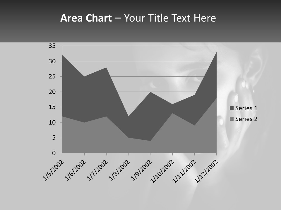 A Black And White Photo Of A Girl With Her Hands On Her Face PowerPoint Template