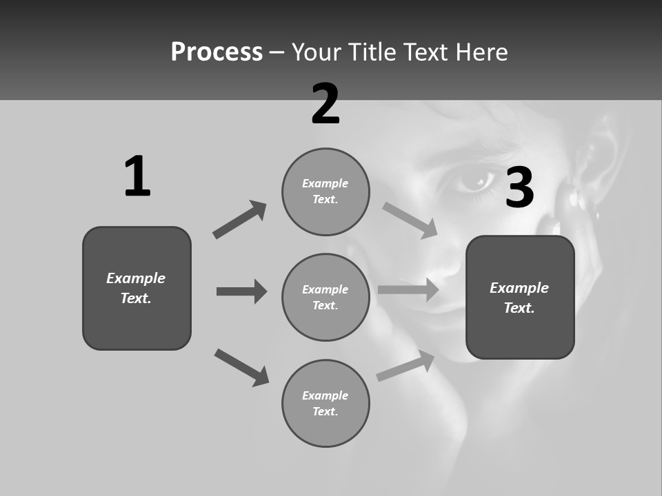 A Black And White Photo Of A Girl With Her Hands On Her Face PowerPoint Template