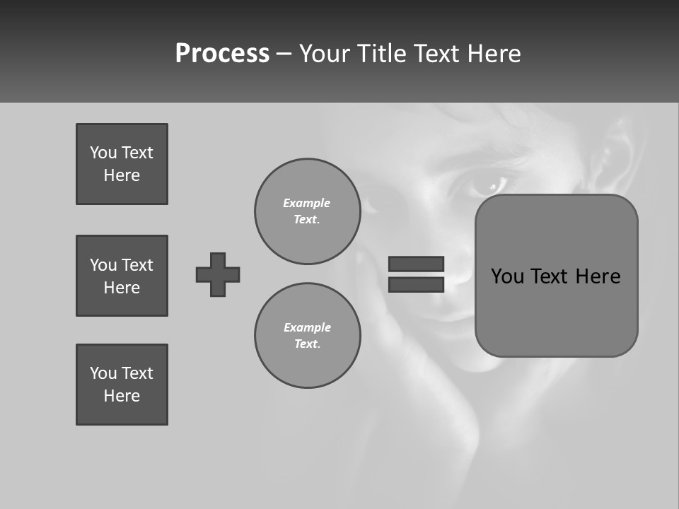 A Black And White Photo Of A Girl With Her Hands On Her Face PowerPoint Template