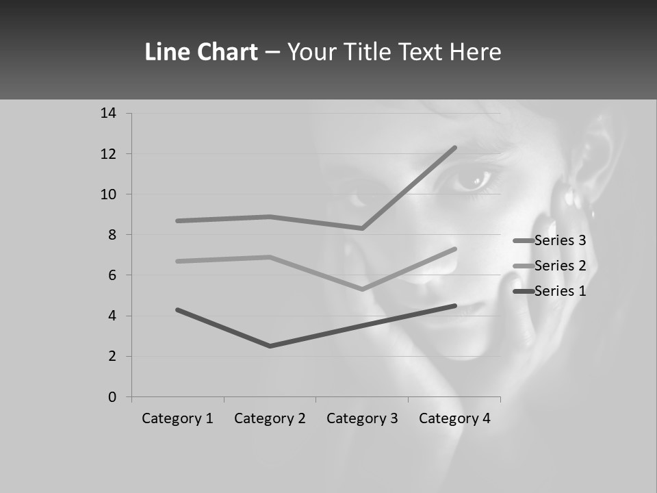 A Black And White Photo Of A Girl With Her Hands On Her Face PowerPoint Template