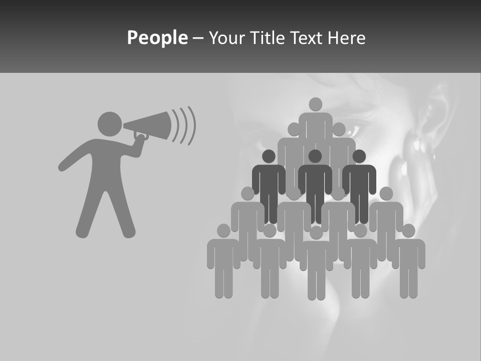 A Black And White Photo Of A Girl With Her Hands On Her Face PowerPoint Template