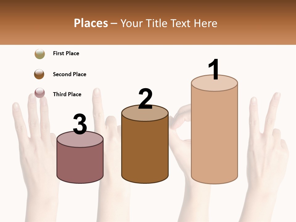 A Group Of Hand Gestures With A White Background PowerPoint Template