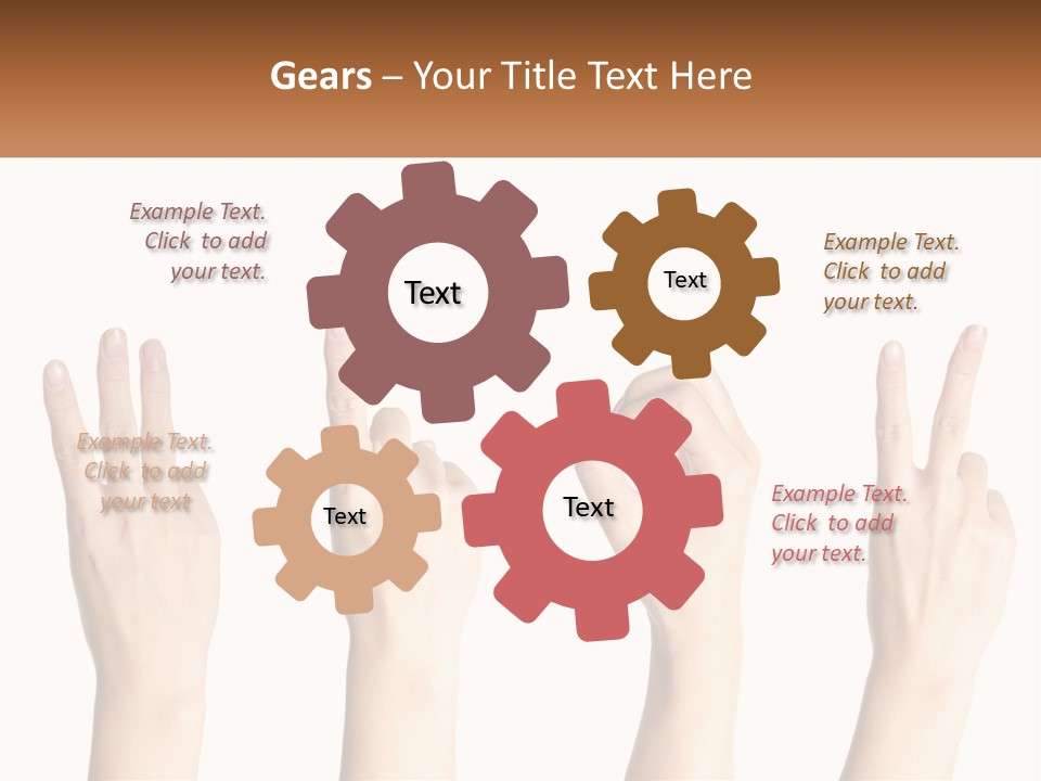 A Group Of Hand Gestures With A White Background PowerPoint Template