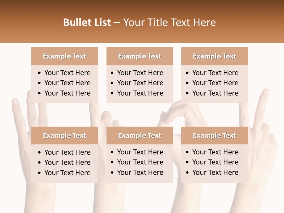 A Group Of Hand Gestures With A White Background PowerPoint Template