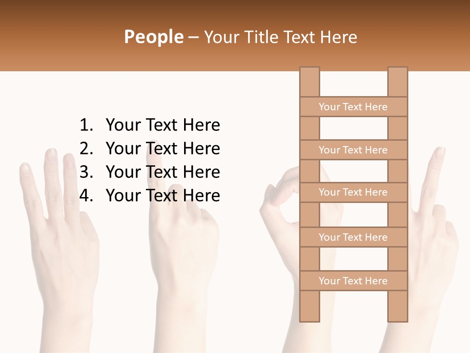 A Group Of Hand Gestures With A White Background PowerPoint Template