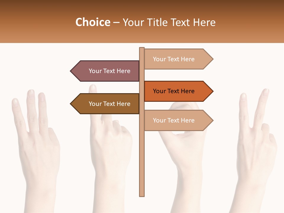 A Group Of Hand Gestures With A White Background PowerPoint Template