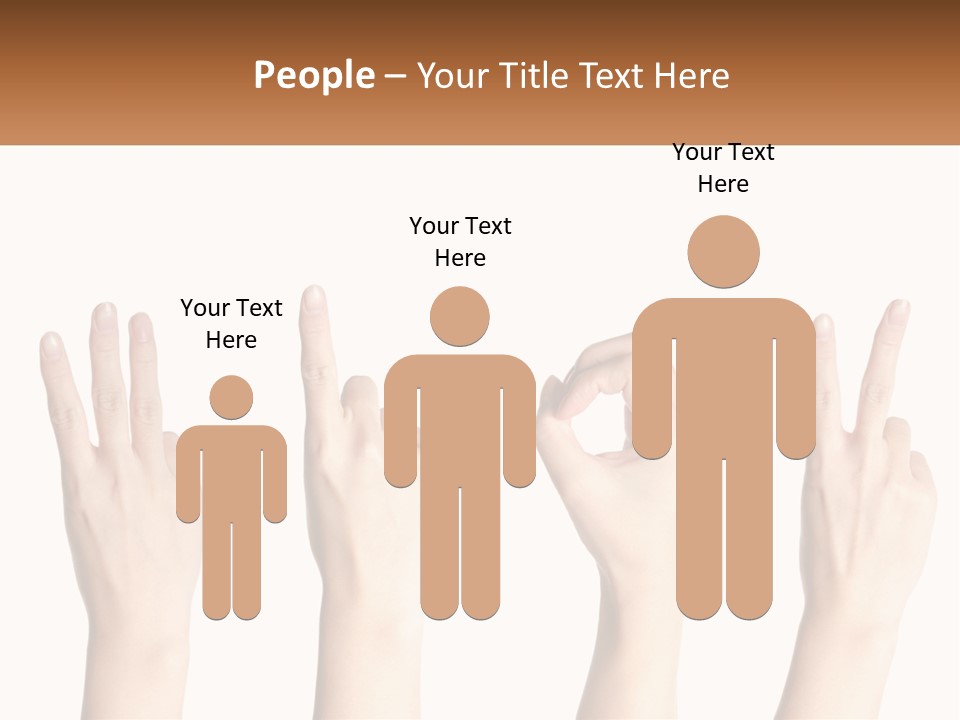 A Group Of Hand Gestures With A White Background PowerPoint Template