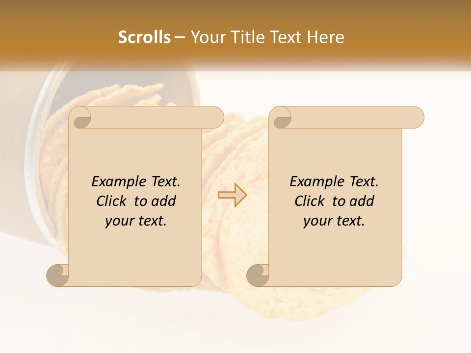 A Pile Of Crackers Sitting Inside Of A Roll Of Paper PowerPoint Template