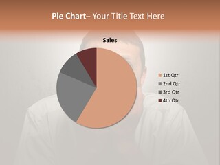 A Man Covering His Mouth With His Hands PowerPoint Template