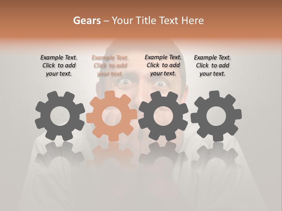 A Man Covering His Mouth With His Hands PowerPoint Template