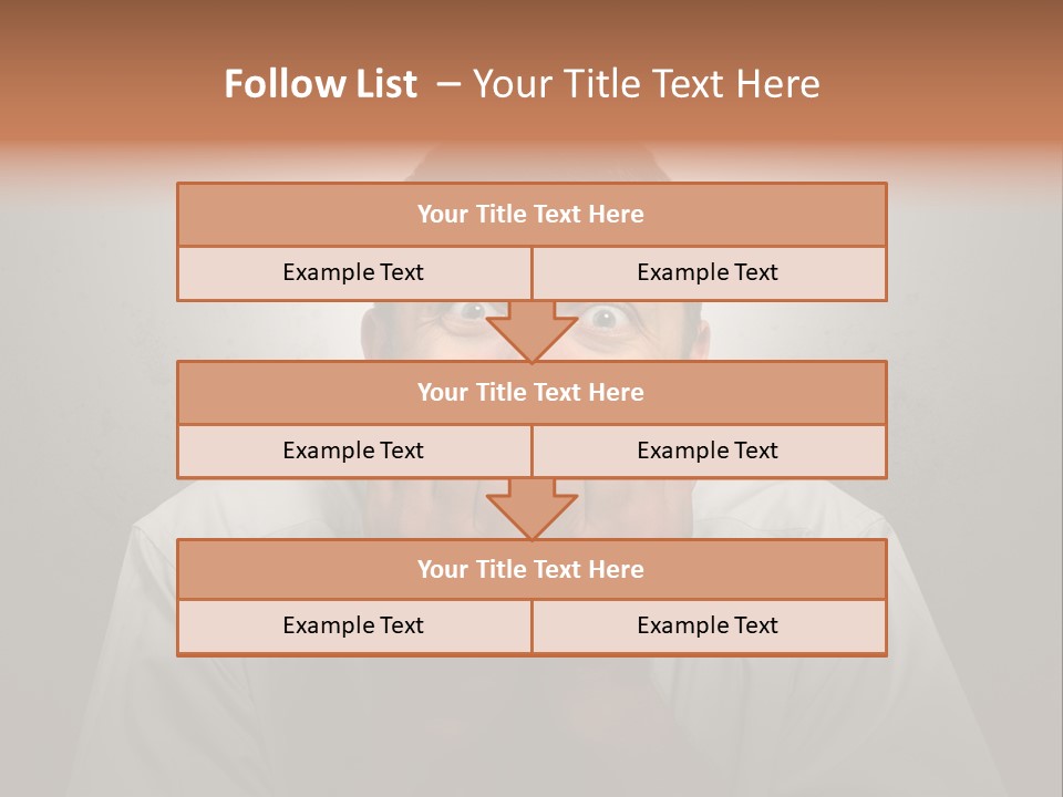 A Man Covering His Mouth With His Hands PowerPoint Template