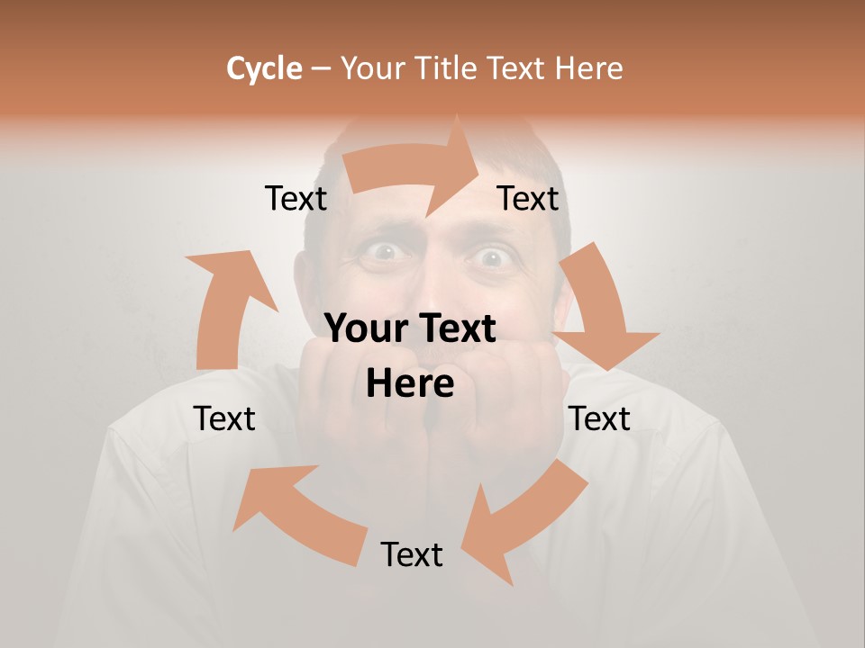 A Man Covering His Mouth With His Hands PowerPoint Template