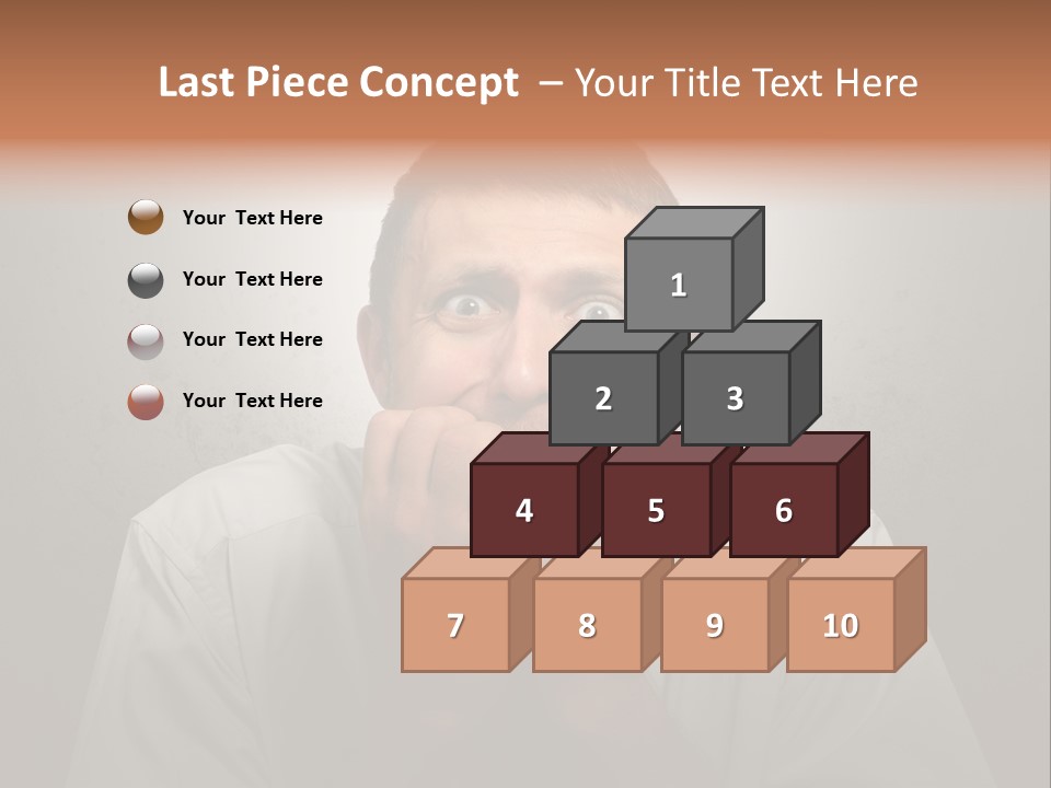 A Man Covering His Mouth With His Hands PowerPoint Template