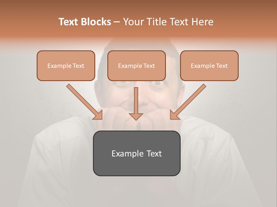 A Man Covering His Mouth With His Hands PowerPoint Template
