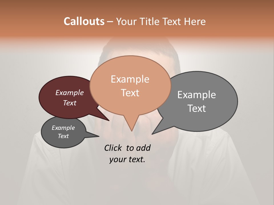 A Man Covering His Mouth With His Hands PowerPoint Template