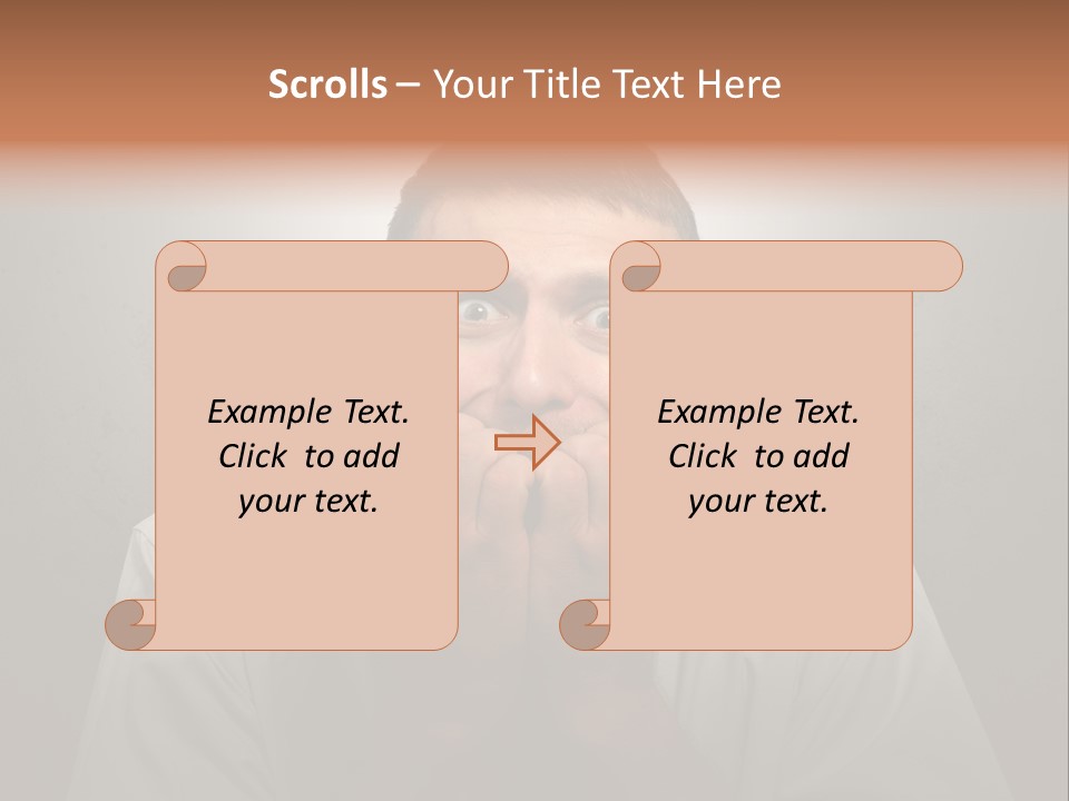 A Man Covering His Mouth With His Hands PowerPoint Template